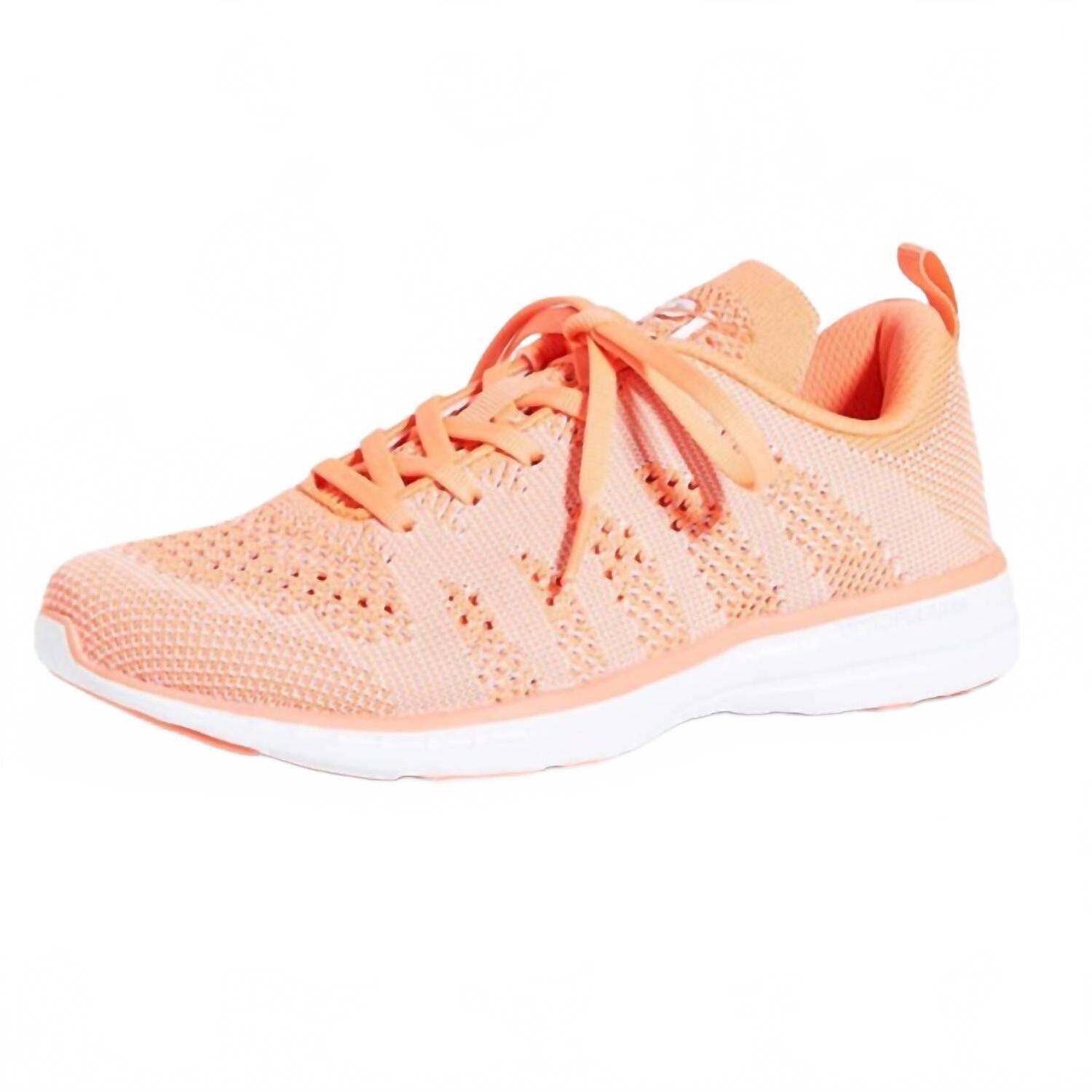 New Apl Women's Techloom Pro Shoe In Neon Peach/Pristine